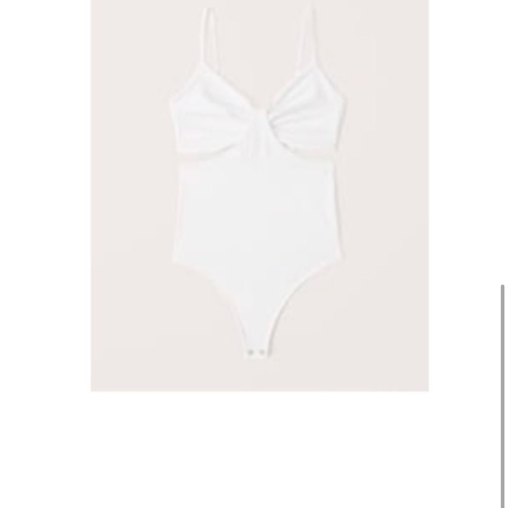Abercrombie White Cutout Bodysuit